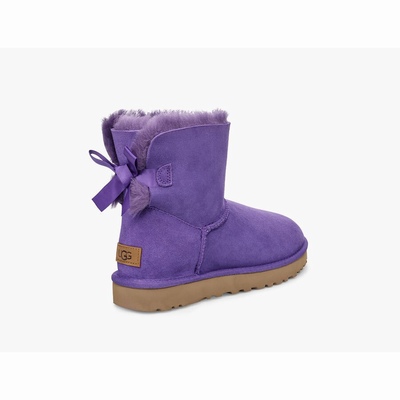 Botas UGG Mini Bailey Bow II Mulher Roxo | PT-LARHQ